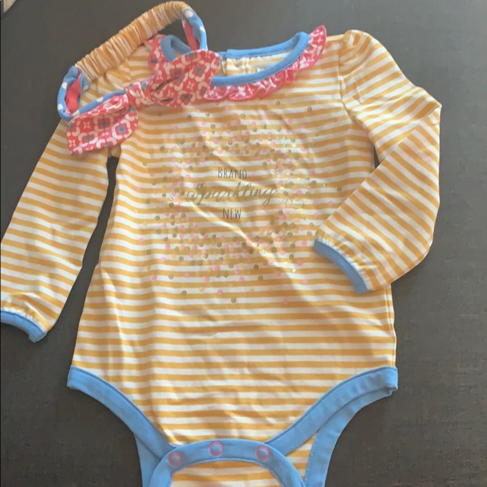 Matilda Jane onesie and headband NWOT 12-18 months